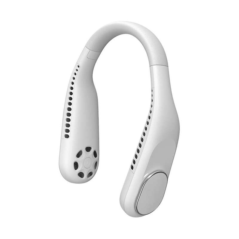 Portable Neck Fan 4000mah Rechargeable Bladeless Hanging Neck Fan 3 Speeds Adjustment 360cooling W