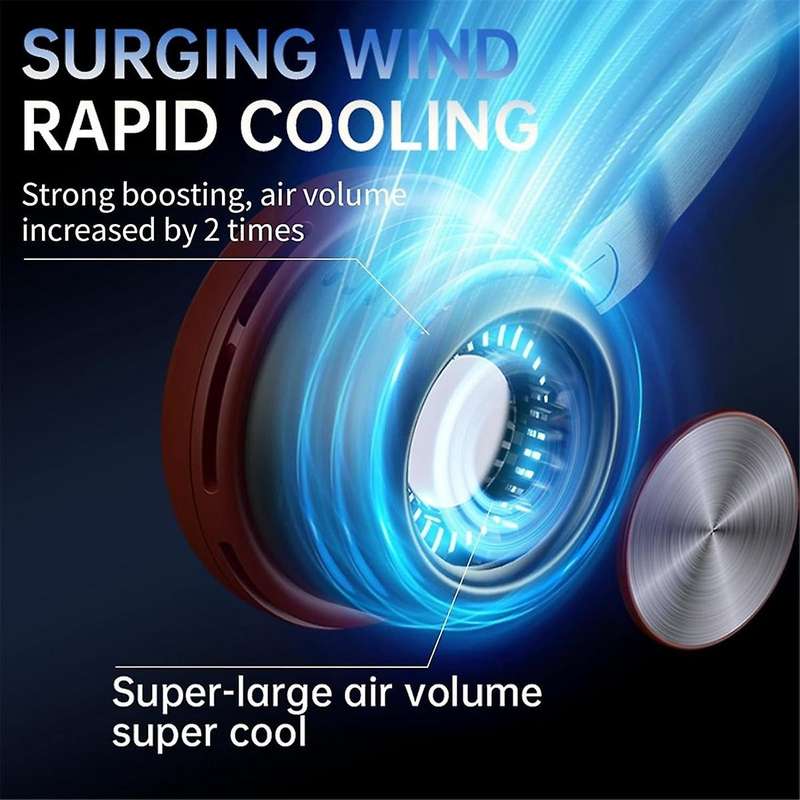 Portable Neck Fan,Bladeless Fan,USB Rechargeable Wearable Cooling Personal Fan,5 Speeds Adjustable S