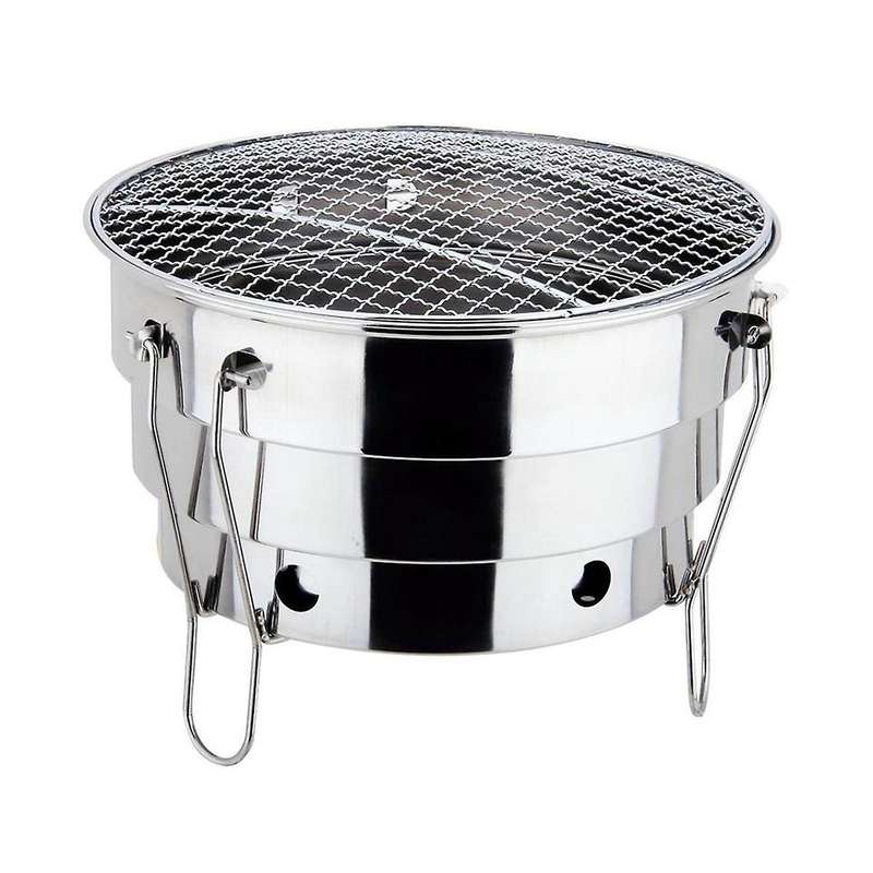 Portable Outdoor Bbq Grill Folding Split Stainless Steel Cooking Supplies Indoor Camping Picnic Cha