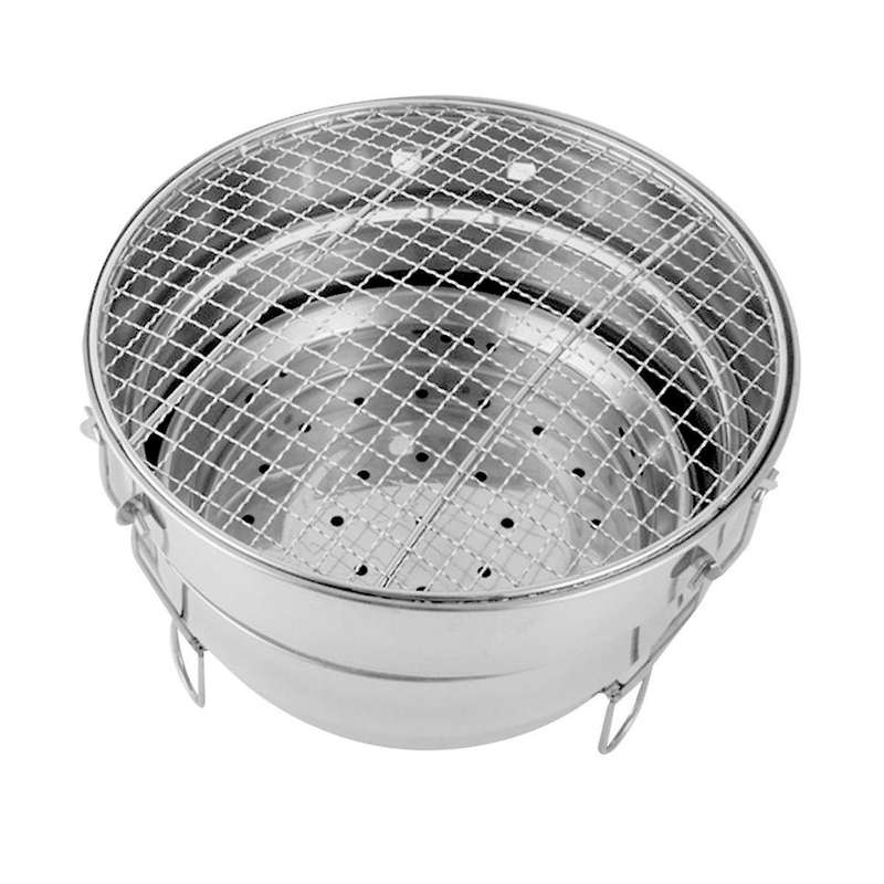 Portable Outdoor Bbq Grill Folding Split Stainless Steel Cooking Supplies Indoor Camping Picnic Cha
