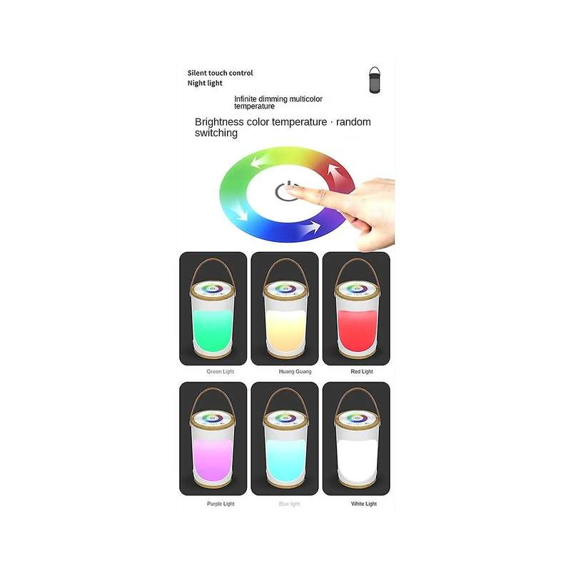 Portable Night Light Remote Control Touch Dimmable Lamp Portable Table Bedside Lamp Usb Rechargeable