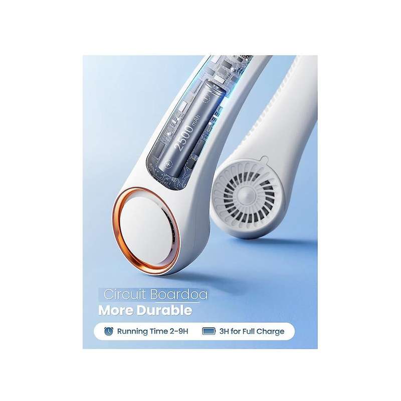 Portable Neck Fan, Rechargeable Portable Mini Fans, 3 Speeds Personal Cooling Fan, Wearable Neck Fa