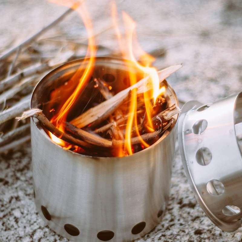 Portable Outdoor Camping Wood Firewood Firewood Stove Can Be Easily Dismantled for Outdoor Hiking, H