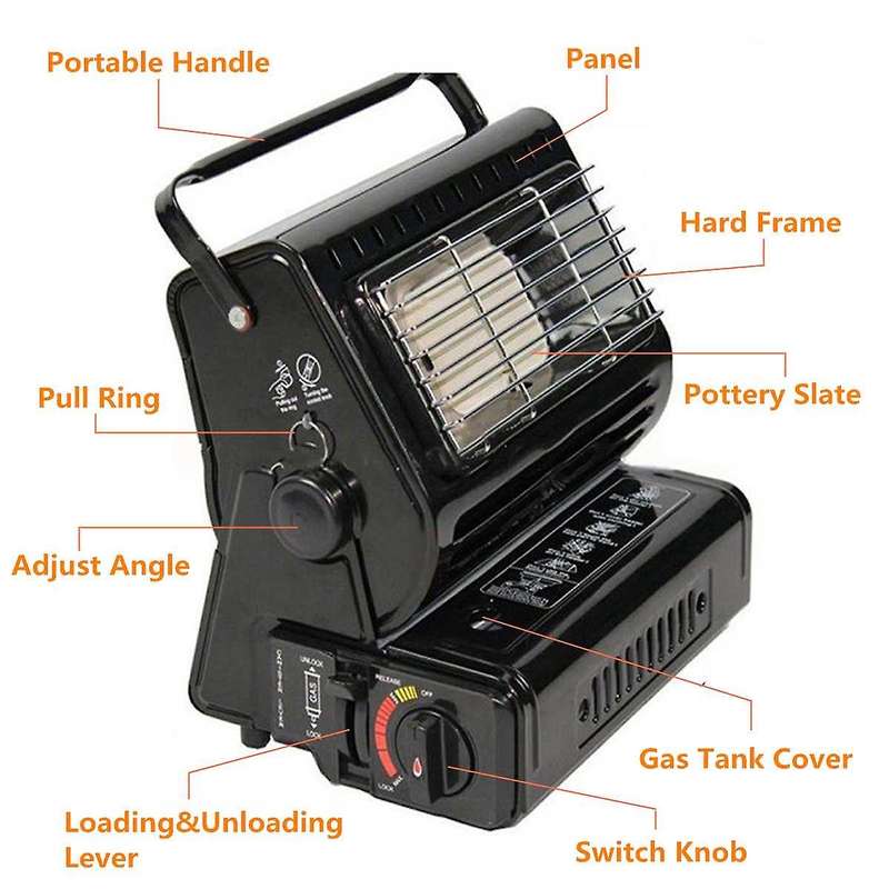 Portable Outdoor Cooker Stove Dual-Use Heater Camping Tent Gas Heater Stove Tent Accessories Roller