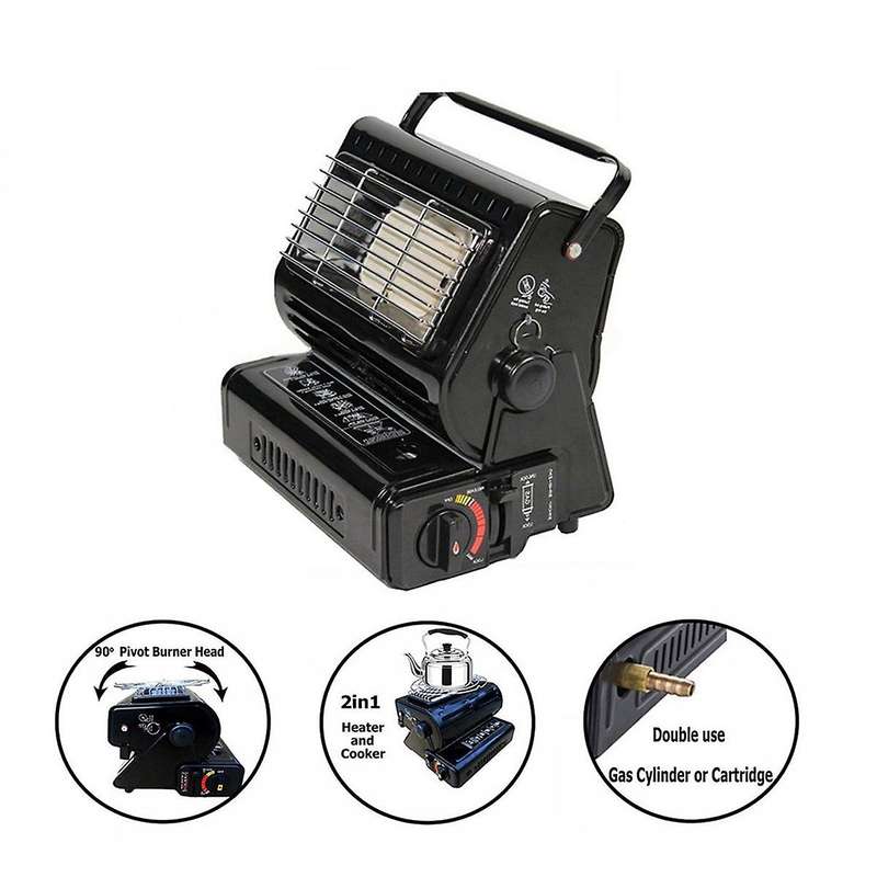 Portable Outdoor Cooker Stove Dual-Use Heater Camping Tent Gas Heater Stove Tent Accessories Roller