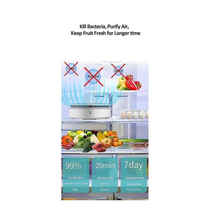 Portable Ozone Generator Sterilizer Air Purifier Ozone Electric Refrigerator Deodorizer for Fridge C