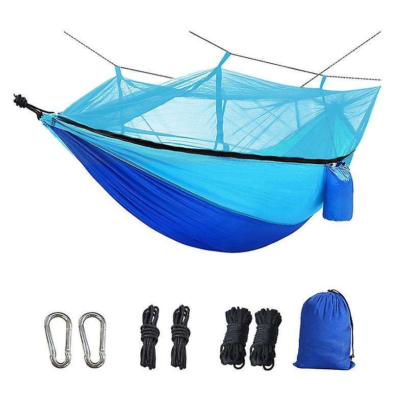 Portable Outdoor Camping Hammock with Mosquito Net 1-2 Person Hanging Bed Parachute Fabric Sleep Swi