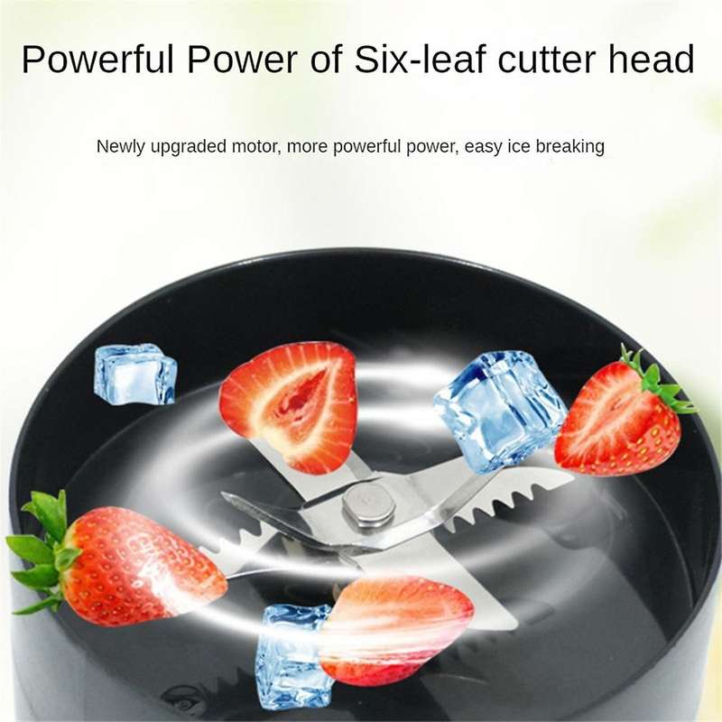 Portable Personal Blender for Shakes and Smoothies Blender with 6 Blades USB Rechargeable Handle an