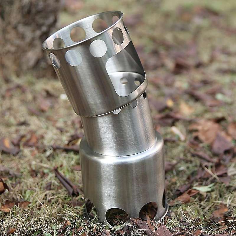 Portable Outdoor Camping Wood Stove Pot Set Stove Sub Outdoor Picnic Folding Hiking Travel Firewood