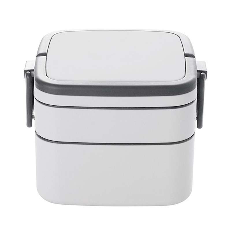 Portable Plastic Double-Layer Lunch Box Heating and Leak-Proof Multilayer Fitness Student Lunch Box
