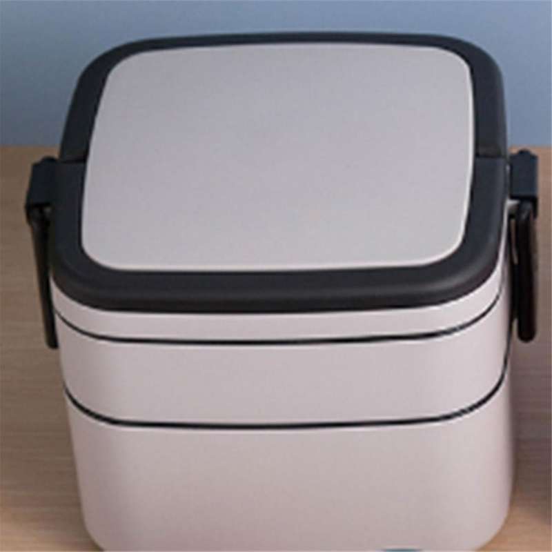 Portable Plastic Double-Layer Lunch Box Heating and Leak-Proof Multilayer Fitness Student Lunch Box