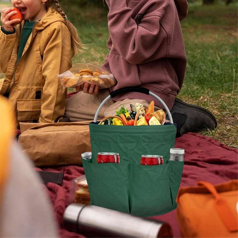 Portable Picnic Basket Collapsible Design Shoping Basket for Camping,day Travel,bbq and Family/coupl