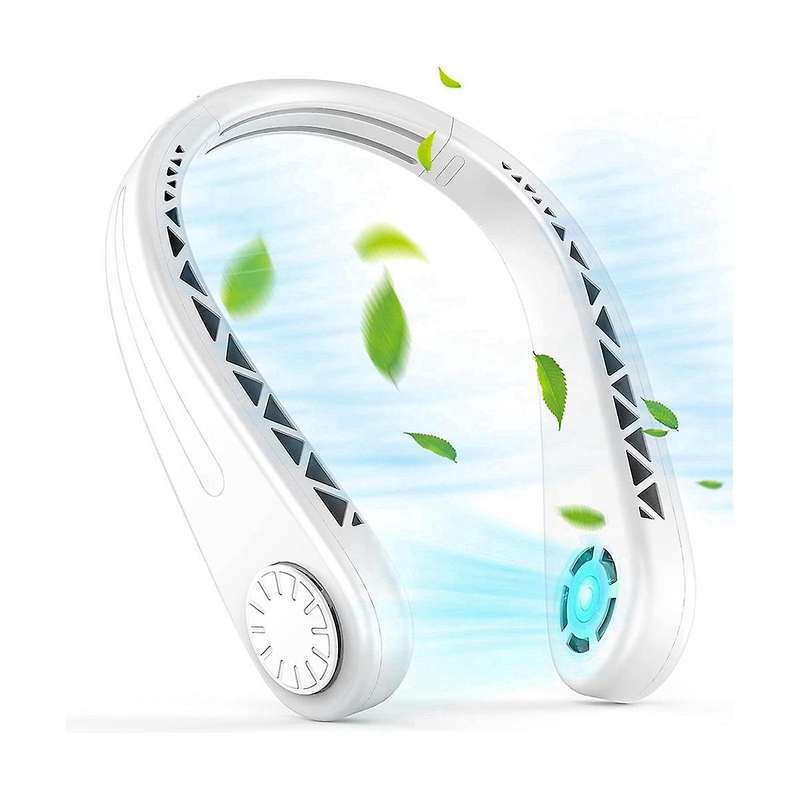 Portable Rechargeable Neck Fan,headphone Design Neck Air Conditioner,hands Free Bladeless Fan,3 Spe