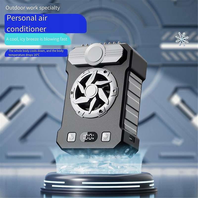 Portable Rechargeable 10000mAh Fan with 5 Speeds and Powerful Airflow Suitable for Outdoor Use, Work