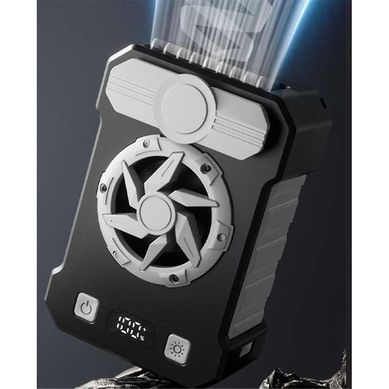 Portable Rechargeable 10000mAh Fan with 5 Speeds and Powerful Airflow Suitable for Outdoor Use, Work