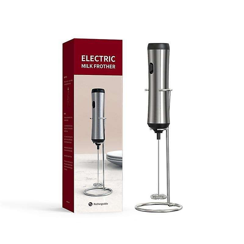 Portable Rechargeable Electric Foam Maker Handheld Foamer High Speeds Drink Mixer Coffee Frothing W
