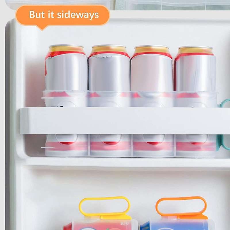Portable Soda Can Organizer for Refrigerator Shelves, Beer Can , Refrigerator Storage Sliders (3-Pa