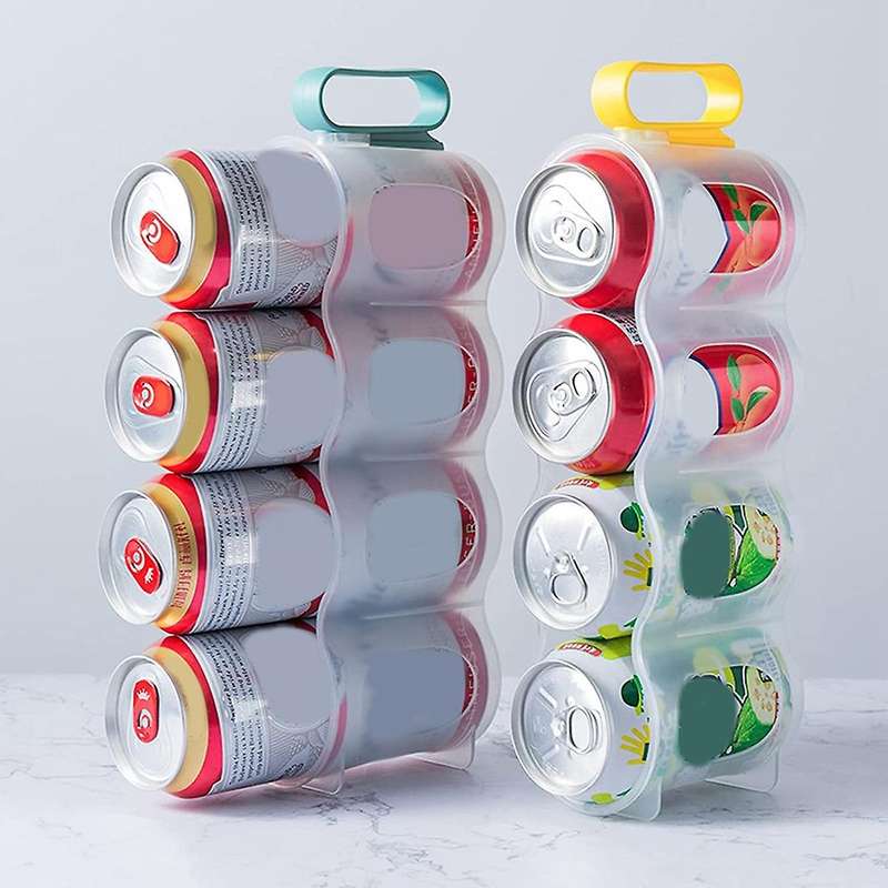 Portable Soda Can Organizer for Refrigerator Shelves, Beer Can , Refrigerator Storage Sliders (3-Pa