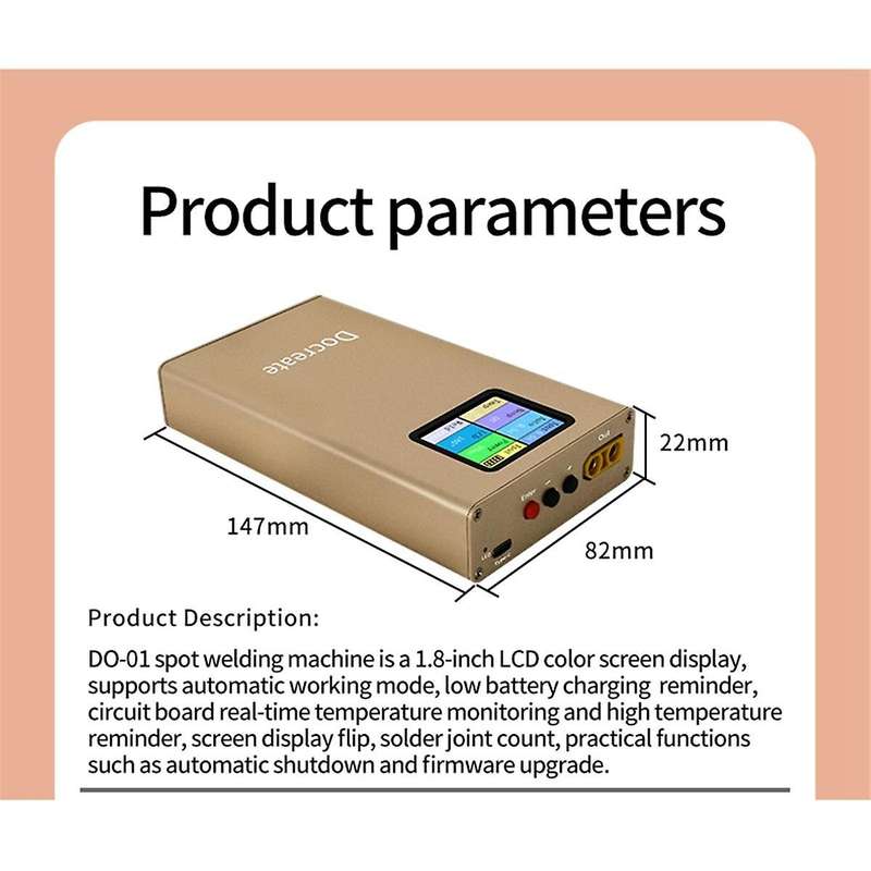 Portable Spot Welder 10000Mah Enhanced 99 Gears Adjustable with LCD Colorful Display Battery Weldi