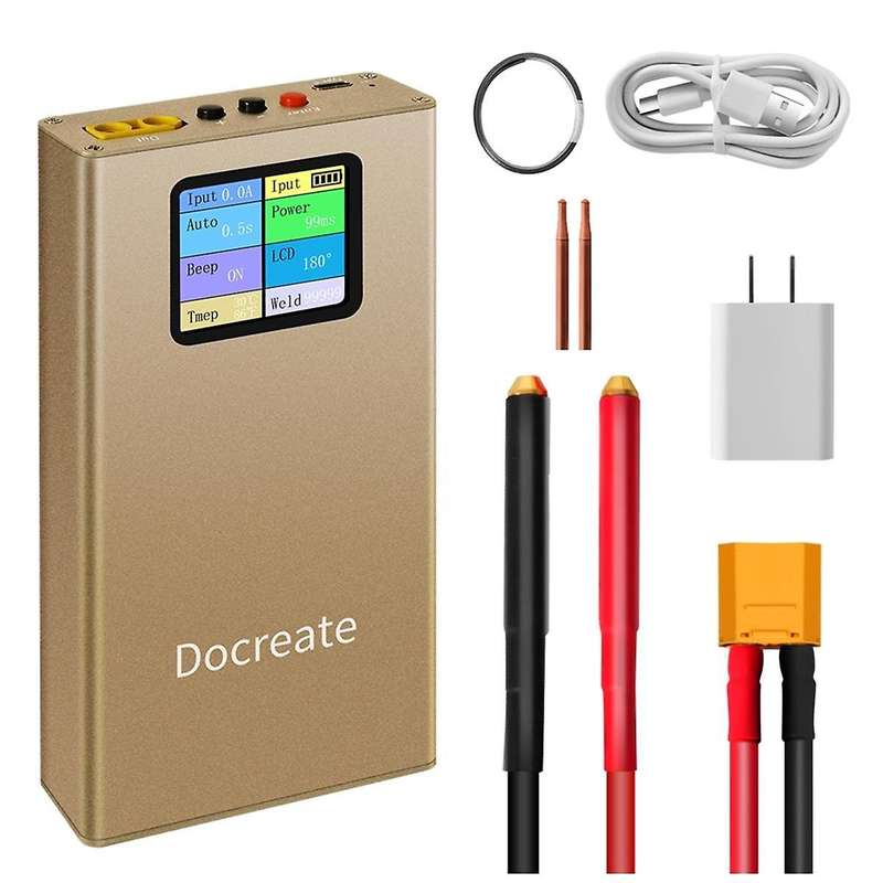 Portable Spot Welder 10000mah Enhanced 99 Gears Adjustable with Lcd Colorful Display Battery Welding