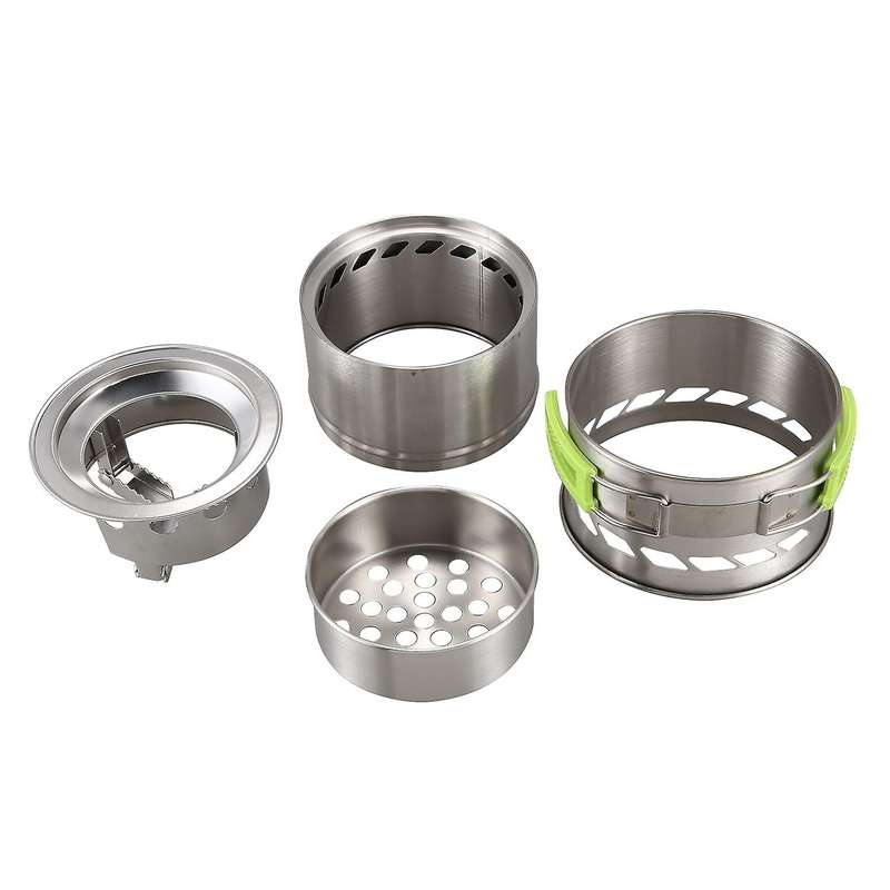 Portable Stainless Steel Folding Wood Stove Alcohol Stove Windproof Stove Outdoor Picnic Stove