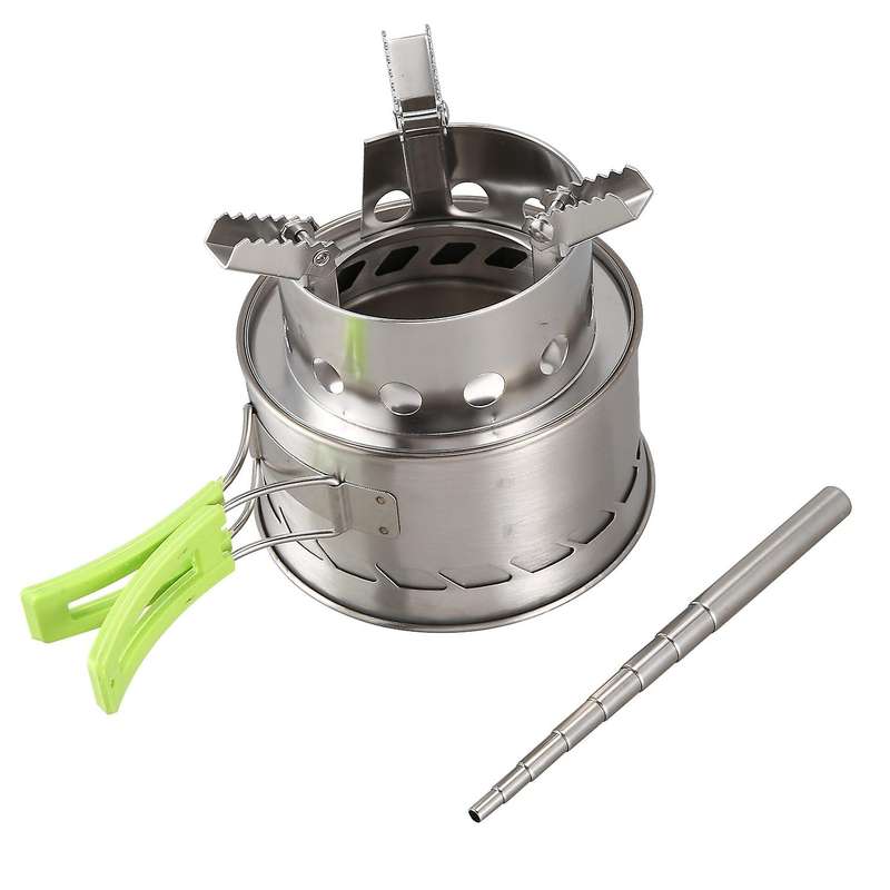 Portable Stainless Steel Folding Wood Stove Alcohol Stove Windproof Stove Outdoor Picnic Stove
