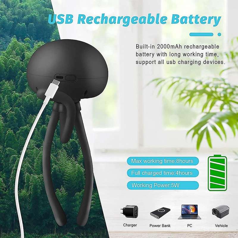 Portable Stroller Fan Bladeless Fan Mini Handheld Fan with Flexible Tripod Clip on Stroller Fan for