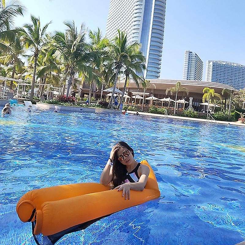 Portable Swimming Inflatable Floating Pool Float Bed Swimming Pool Sea Inflating Recliner Beach Chai