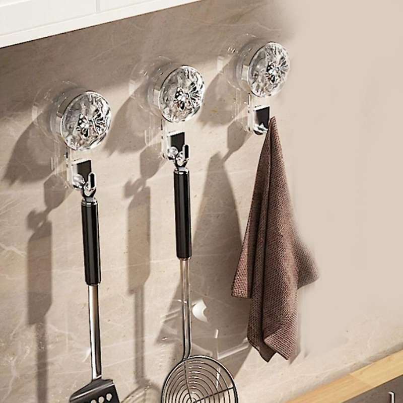 Portable Suction Cup Hooks No Hole Bathroom Door No Trace Vacuum Hook Hanging Clothes Sticky Hook Ho