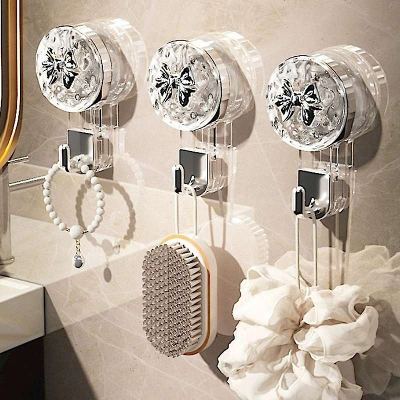 Portable Suction Cup Hooks No Hole Bathroom Door No Trace Vacuum Hook Hanging Clothes Sticky Hook Ho