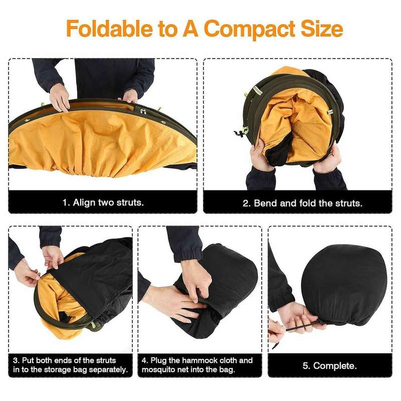 Portable Tent Camping Hammock with Mosquito Net Multi Use Portable Hammock Swing Tent for Hiking Cam