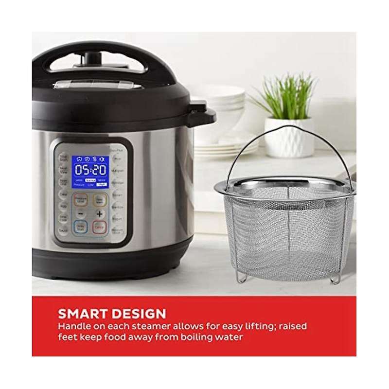 Portable Steamer Kitchen Multi-functional Stainless Steel Fried Noodles Drain Basket Steaming Rack