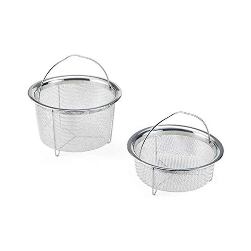 Portable Steamer Kitchen Multi-functional Stainless Steel Fried Noodles Drain Basket Steaming Rack