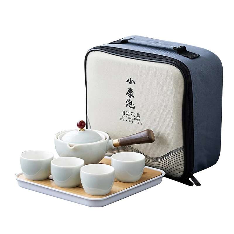 Portable Tea Making Teaware Sets Chinese Tea Ceremony Gift 360 Automatic Spinning Tea Set Lazy Tea S