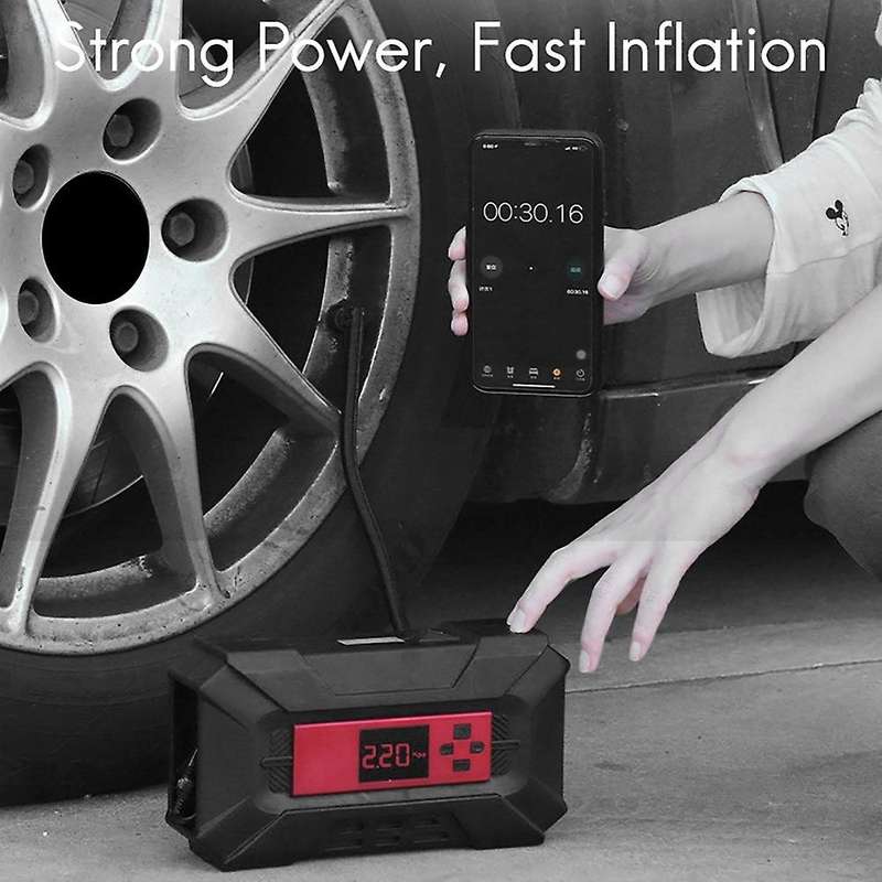 Portable Tire Inflator Air Compressor 12V 150PSI Air Pump for Car with Flashlight Digital Car Tyre P