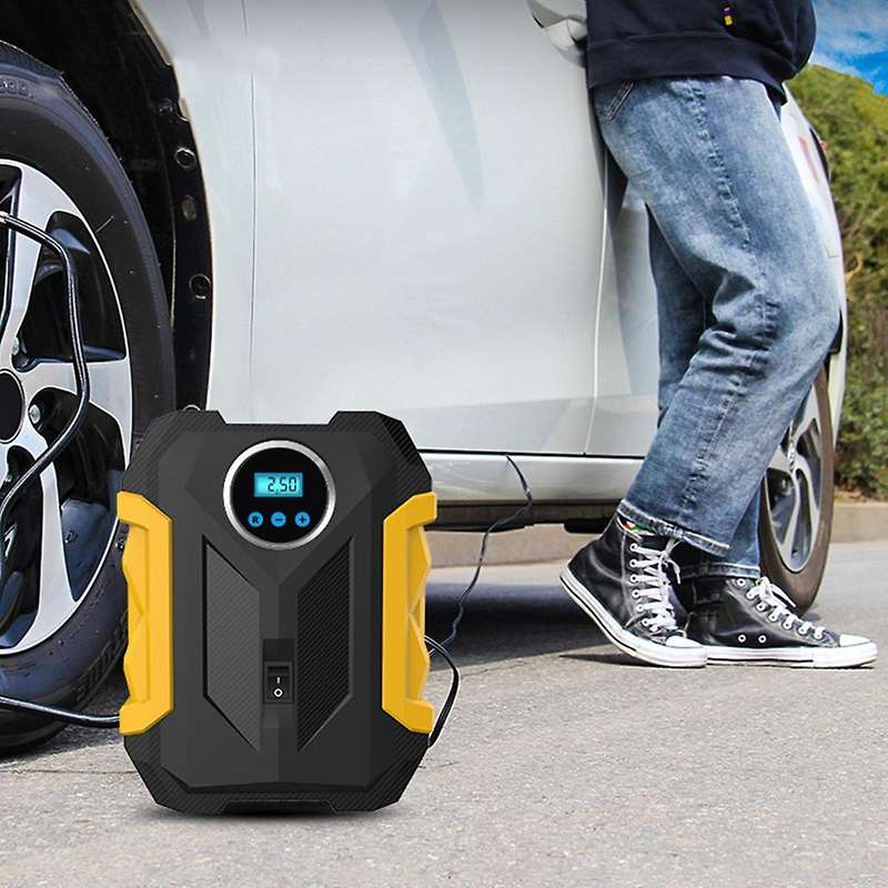Portable Tire Inflator Air Compressor,150 PSI Air Pump for Car Tires with LED Light,Digital Air Comp