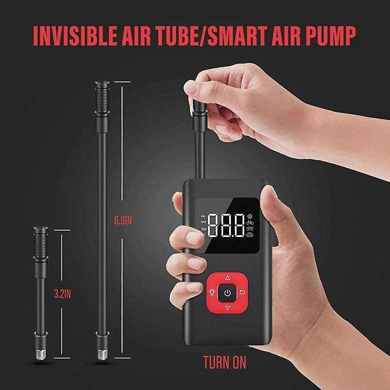 Portable Tire Inflator Car Air Pump Compressor Electric Tire Pressure Tester with Wireless Reverse C