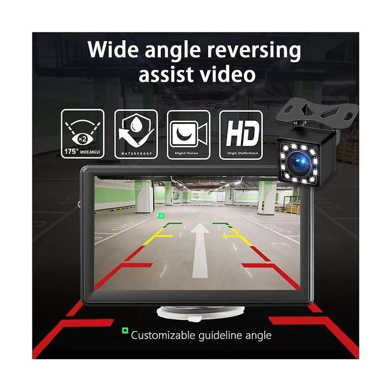 Portable Wireless Carplay Screen Dash Mount, 7 Inch Touch Screen Car Stereo Bluetooth, FM Car Radio,