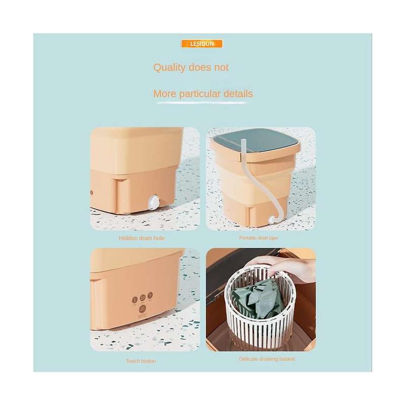 Portable Washing Machine Mini Foldable Washer 10l for Washing Small Pieces Clothing for Apartments