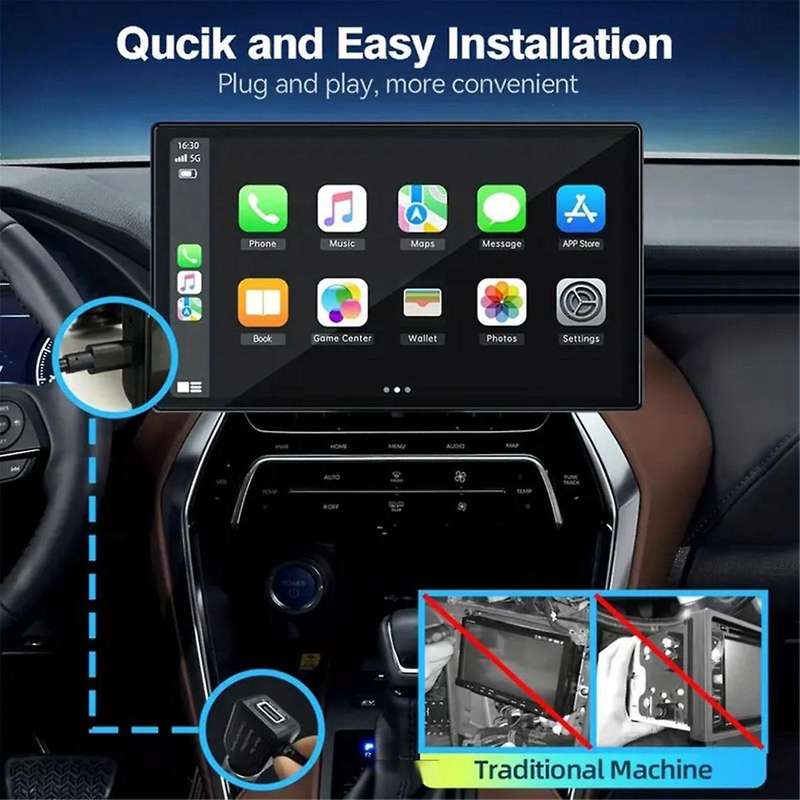Portable Wireless Carplay Screen for Car,9in Wireless Carplay&Android Auto,DVR,Car Audio Receivers G