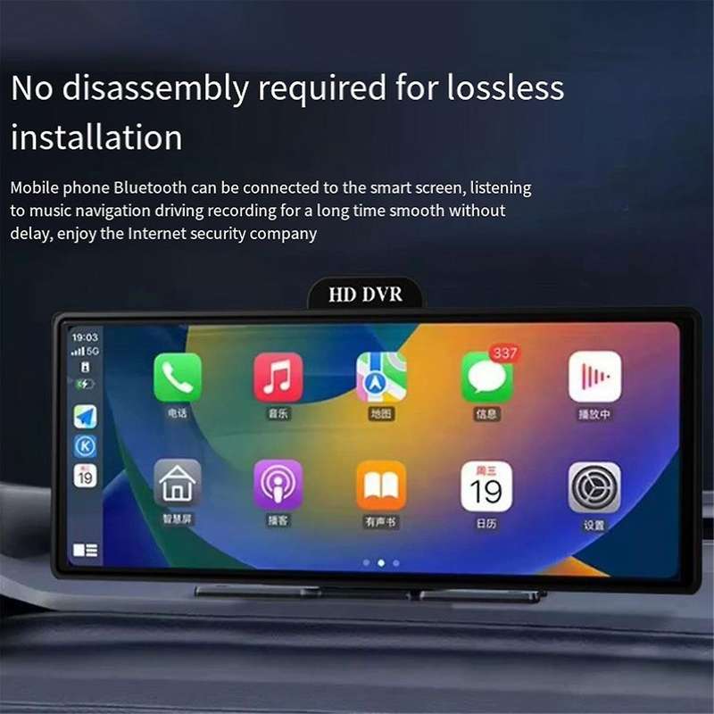 Portable Wireless Carplay Screen for Car,9in Wireless Carplay&Android Auto,DVR,Car Audio Receivers G