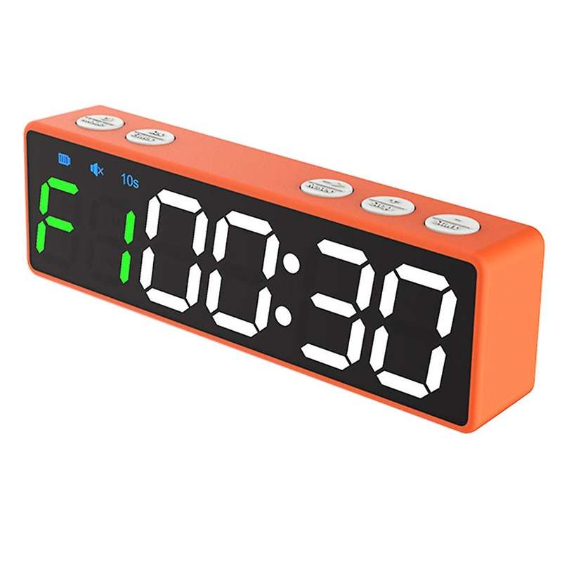 Portable Workout Timer,Gym Timer with Rechargeable and Built-in Magnetic Spine,LED Interval Timer fo