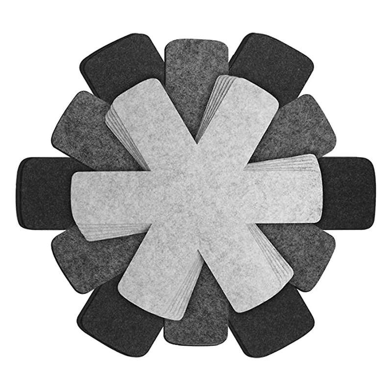 Pot and Pan Protectors, 18, Pan Protectors for Stacking, Pot Dividers Pads, 3 Different Sizes and C