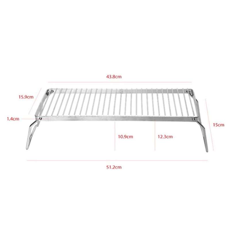 Pot Folding Stainless Steel Grill Rack Drying Outdoor Camping Burner BBQ Draining Portable Extended