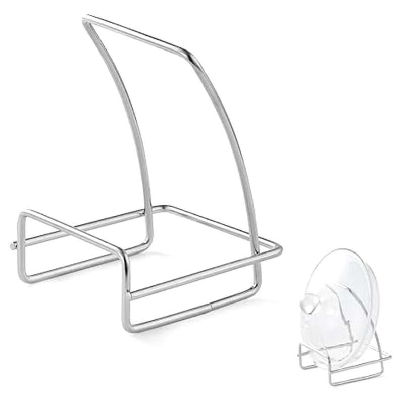 Pot Lid Holder, Stainless Steel Lid Holder While Cooking, Pan Lid Holder for Kitchen Counter Decor/C