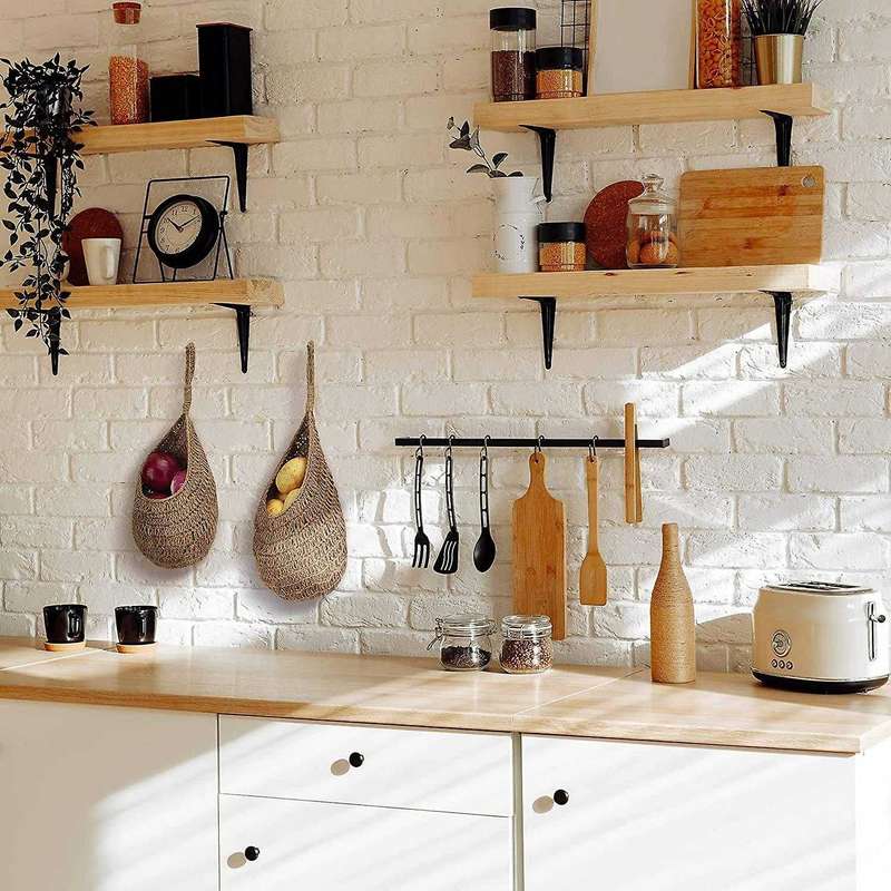 Potato and Onion Storage Basket for Pantry Boho Kitchen Decor Bohemian Hanging Fruit Baskets for K