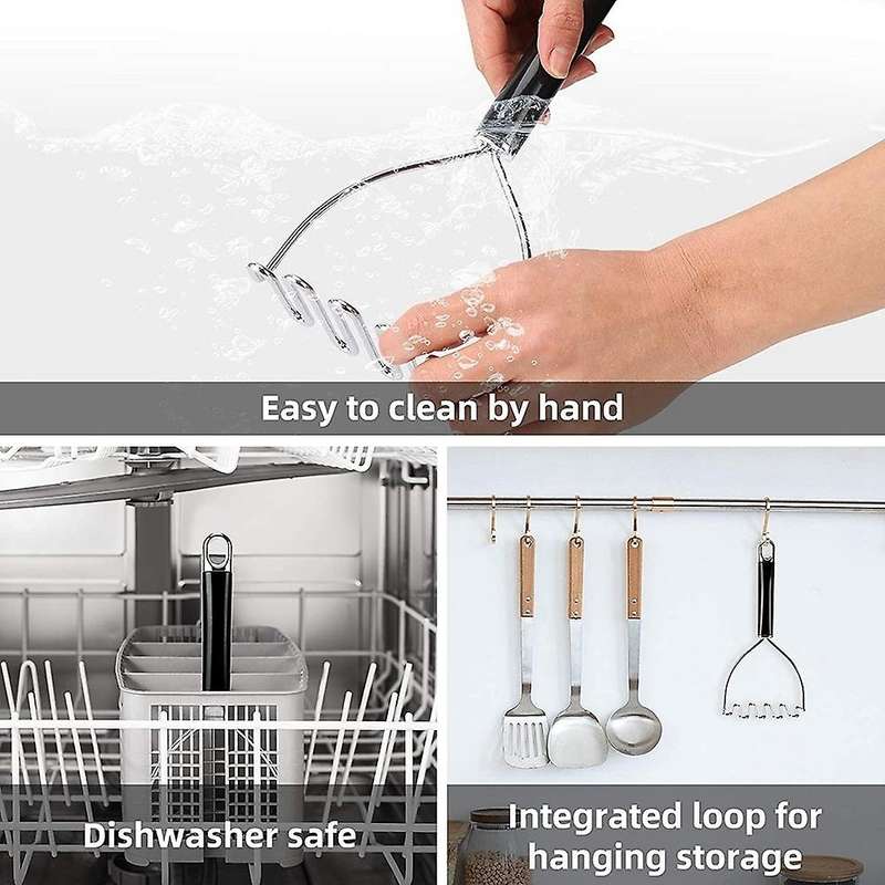 Potato Masher Stainless Steel, Mashed Potatoes Masher, Best Masher Kitchen Tool for Bean, Avocado(s