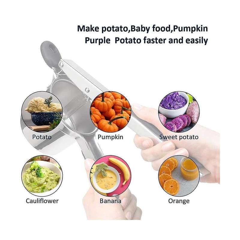 Potato Masher Potato Ricer Press Mashed Potatoes Crushing Puree Fruit Vegetable Squeezer Juicer Pre