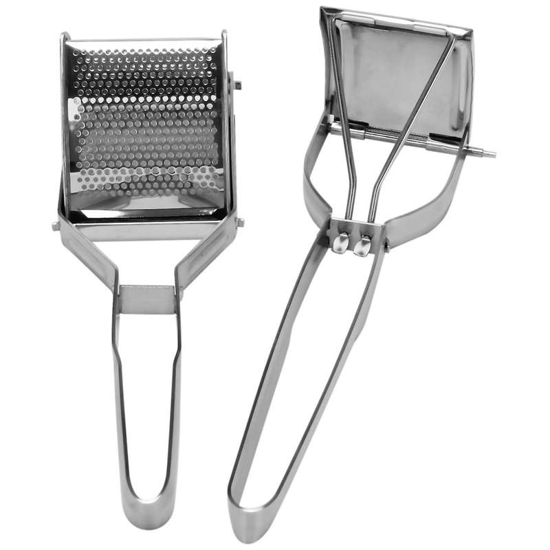 Potato Press Made Of Stainless Steel, Spaetzle Press, Spaghetti Ice Press, Potato Masher, Length 30