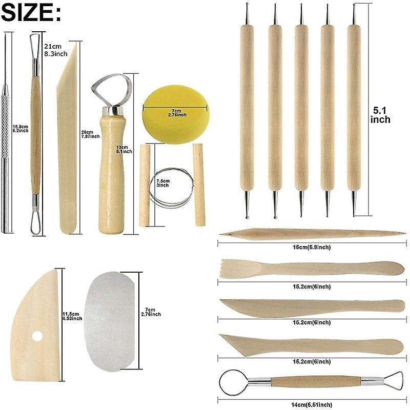 Pottery Sculpting Tools 32PCS Ceramic Clay Carving Tools Set for Beginners Expert Art Crafts Kid's P